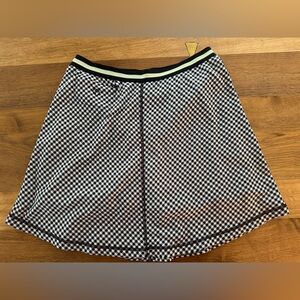 Talbots Women’s Tennis Golf Skirt Skort Black Gingham Checked Size Medium P